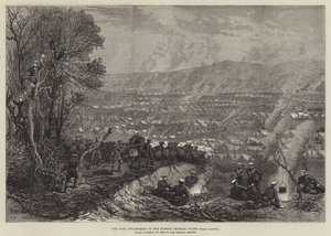 La guerra, campamento de la Guardia Imperial Rusa cerca de Plevna